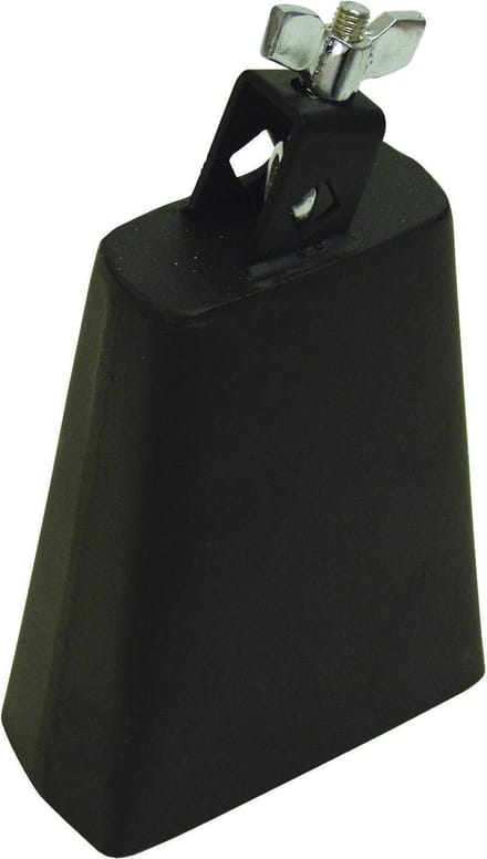 DIMAVERY Koebel muziekinstrument - DP-160 - Cowbell - 6 - Zwart – Stalen Percussie Instrument