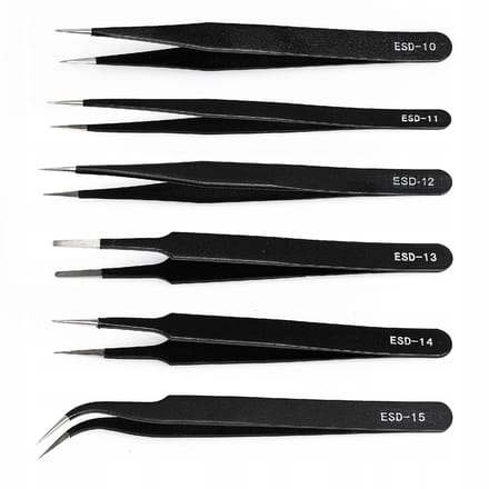 Merkloos - Precieze Pincetten Set - Antimagnetisch - Antistatisch - Roestbestendig