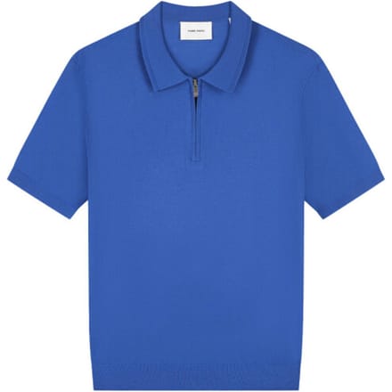 Pure Path Knitted Half-Zip Polo Faded Cobalt (26010810 - 12)