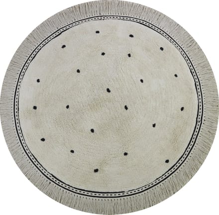 Tapis Petit Round Anna Vloerkleed 110 x 110 cm Dots Cream