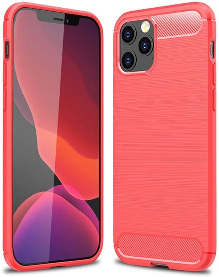 Mobiq Carbon Look Hoesje geschikt voor iPhone 13 Pro - Flexibele TPU Case