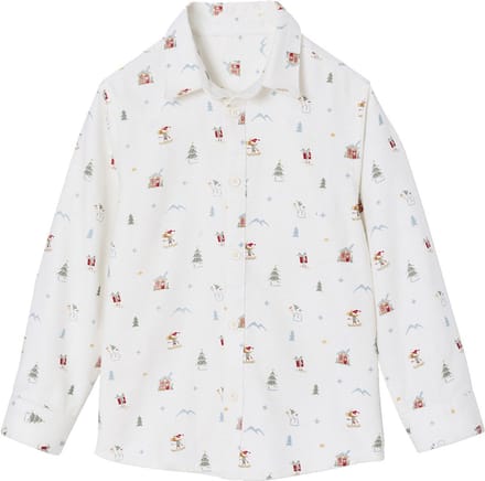 Vertbaudet Hemd in bedrukte flanel, kerstcapsule