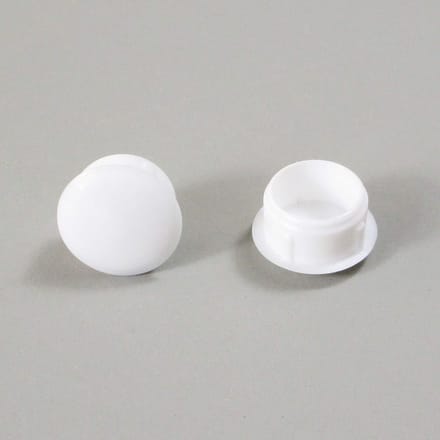Ronde Gatplug - Afsluitdop - Gaten Afwerken - Koepelvormige Kop - 13 mm - Wit