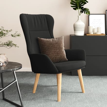 vidaXL - Relaxstoel - stof - zwart