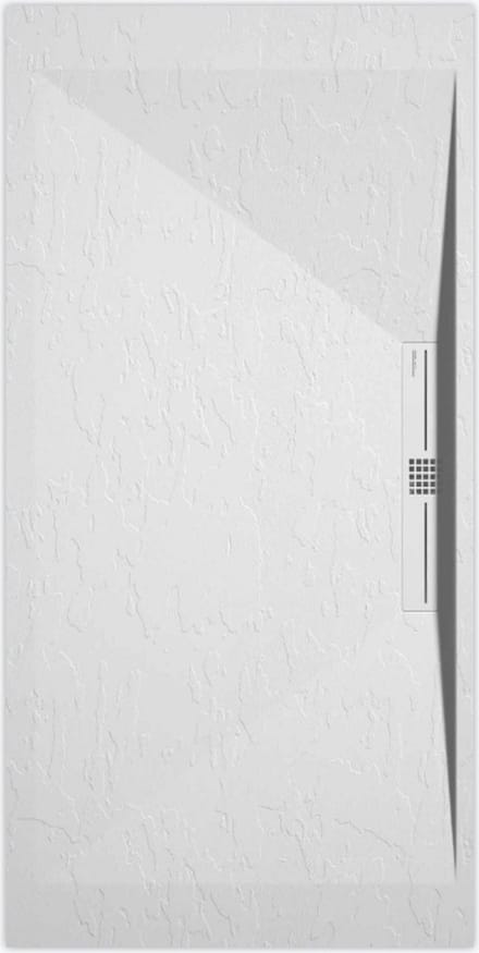 Sanifun douchebak Stone Side White Slate 1600 x 900 P