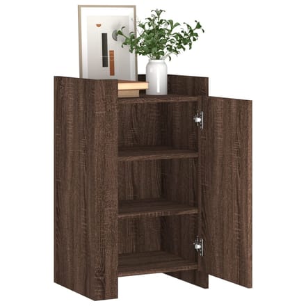 vidaXL - Dressoir - 45x35x75 - cm - bewerkt - hout - bruin - eikenkleurig