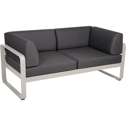Fermob BELLEVIE club sofa 2 zits - A5 leemgrijs - A3 grafietgrijs