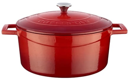 Lava Braadpan - 24 cm - 4.49 liter - Gietijzer - Rood