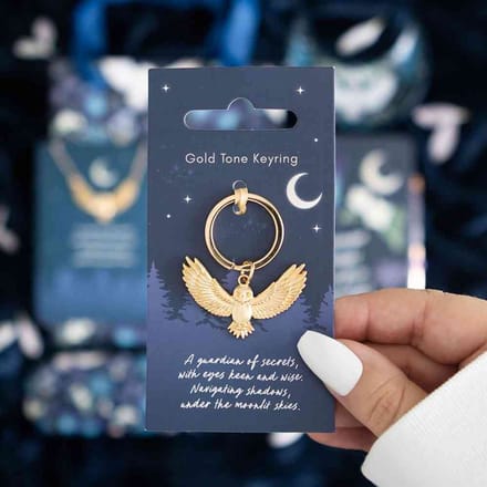 Something Different - Night Owl Metal Sleutelhanger - Goudkleurig