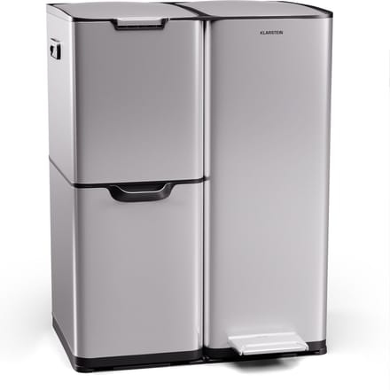 Klarstein Tiyo 3-in-1 Prullenbak - 60 Liter - Uitneembare emmer - Soft Close