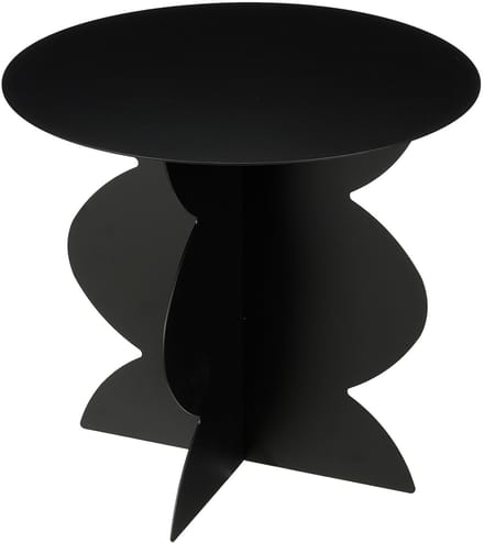 Mica Decorations Rafi Bijzettafel - H40 x Ø45 cm - IJzer - Zwart