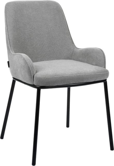 ExitoDesign SANTO - Eetkamerstoel - Lichtgrijs - Gestoffeerd - Metalen Frame