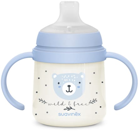 Suavinex Wild & Free Beker Met Handvaten - 150ml - 6Mnd+ - Blauw