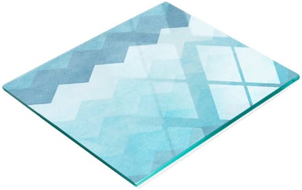 Multifunctionele decoratieve snijplank voor in de keuken met chevronpatroon, 60x52 cm