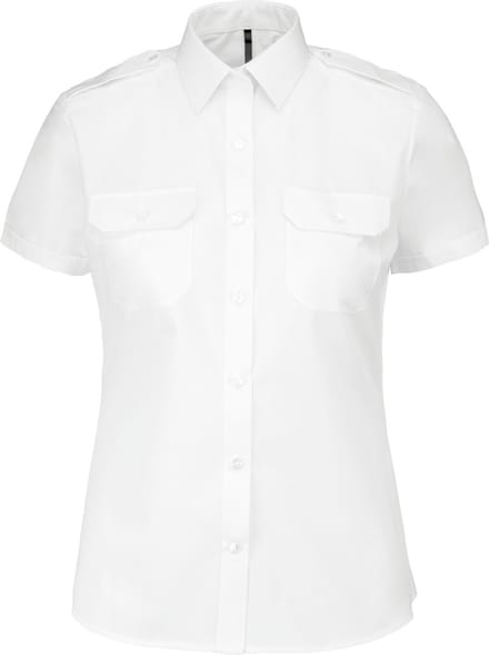 Kariban Damespilootoverhemd korte mouwen K504 - White - M