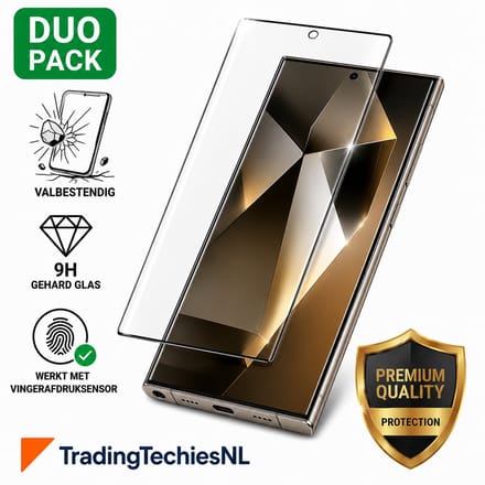 ScreenProtector Samsung Galaxy S22 Plus – 2 Stuks Duo Pack – Beschermglas, 9H Gehard Glas, Valbestendig, Krasbestendig, Case-Friendly, Premium kwaliteit