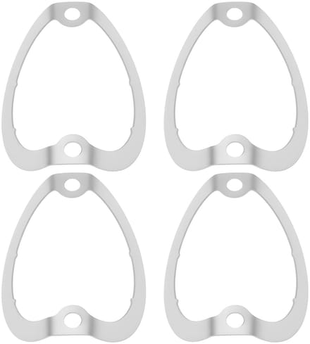 Dailygoods- Buis Retainers - 4 Stuks - Golfvorm - Roestvrij Staal
