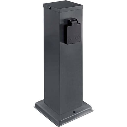 Heitronic 501334 Stopcontactsplitter Antraciet Aanraakbeveiliging