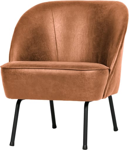 WOOOD Vogue Fauteuil - Leer - Cognac - 69x57x70