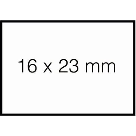 Prijsetiket 16x23mm sato duo 20 afneembaar wit