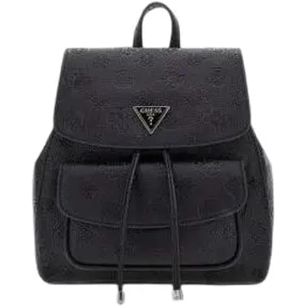 GUESS vrijetijdsrugzak rugzak Cresidia II Flap Backpack Black Logo zwart