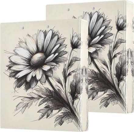 Ringband Mappen - Ordner Dossier - Documenten Organiseren - 3 D-ringen - A4 - Zwart Wit Daisy