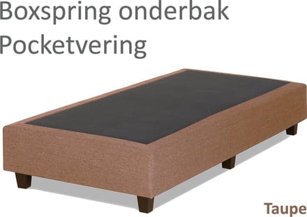 Boxspringonderbak Pocketvering, 80 x 200, Taupe | Losse boxspring | Boxspring bedbodem | Boxspring onderstel | Pocketboxspring | Boxspring zonder matras