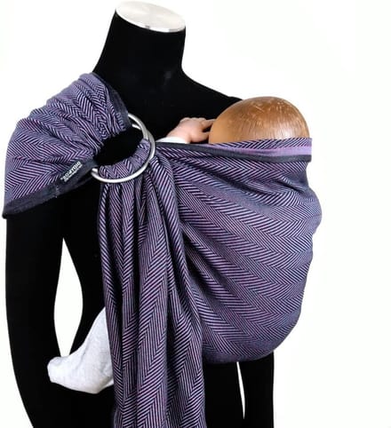 Babydrager - Draagdoek Ringsling - Kind Dragen - Anatomisch Correct - 180 cm - Zwart