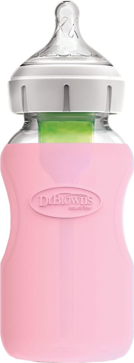 Dr. Brown's Flesbeschermer - Brede halsfles - 270ml - Roze
