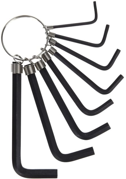 FX Tools Inbussleutelset - aan ring - 8-delig - gereedschap - diverse maten - inbussleutel