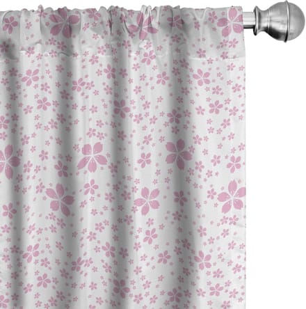 ABAKUHAUS Kersenbloesem – 2x75x225 cm – microvezel, halfdonker, poederroze en wit