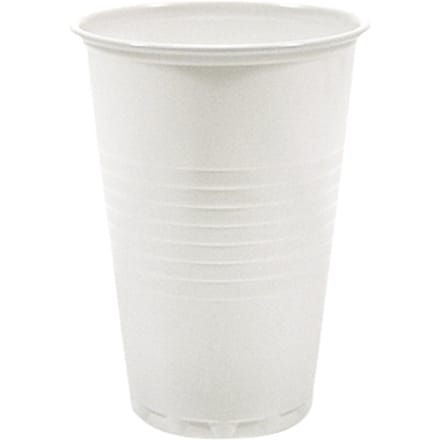 Beker IEZZY 180ml Ø70mm plastic 100 stuks wit verstevigde onderkant