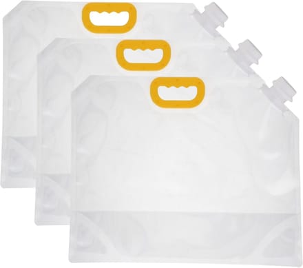 Gerimport Watercontainer - 3x - 10L - transparant - met tapkraan - opvouwbaar - jerrycan - waterzak