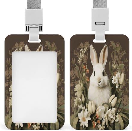 Badge Houder - Kaarthouder Portemonnee - Veilige Kaart Opslag - Versterkte ABS Constructie - 10.9 x 6.9 cm - Wit