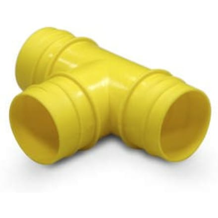 T-verdeelstuk PVC met buitendraad voor 38 mm slangen (1 stuk)