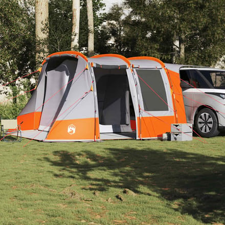 vidaXL - Autotent - waterdicht - grijs - en - oranje