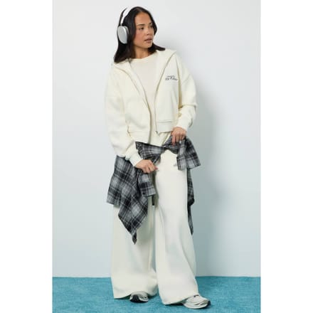boohoo Dames Ath Collective Boxy Zip Through Hooded Trainingspak | Ecru | Maat: Large