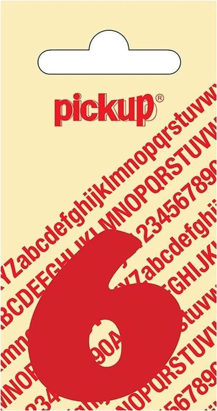 Pickup plakcijfer CooperBlack 40 mm - rood 6