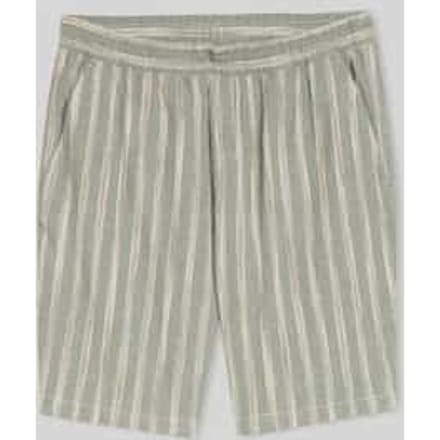 regular fit shorts van een katoen-linnenmix