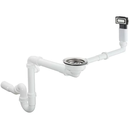 Hansgrohe Afvoergarnituren - Enkele spoelbak afvoer- en overloopcombinatie, RVS 43921800