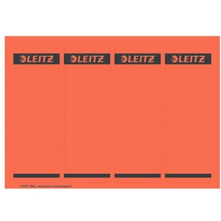 LEITZ® rugetiketten kort, via pc beletterbaar, rugbreedte 80 mm, zelfklevend, 100 st., rood