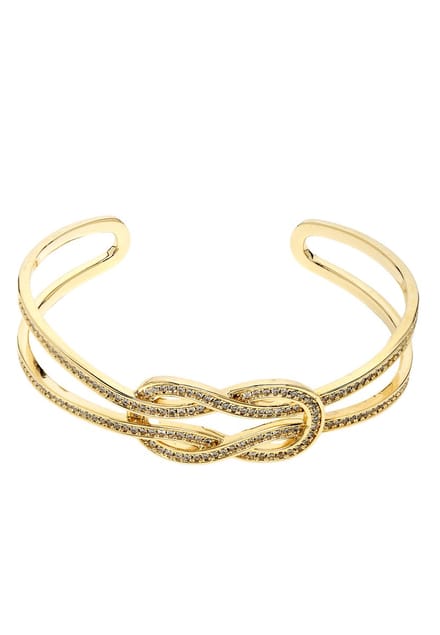 AVANT-GARDE PARIS Diva Delicate Bracelet - Goud 6.0cm - Hinge Lock met cubic zirconia - Minimalistisch en chic design