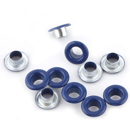 100 Sets 5mm Metallic Scrapbooking Oogjes Gesp Leerbewerking Kledingaccessoire(Gemengde kleur) donkerblauwe kleur
