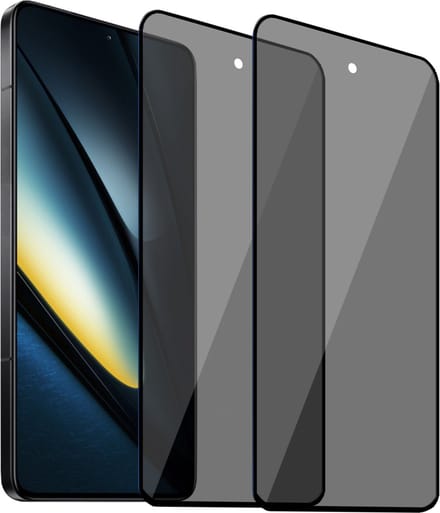 2x Geschikt voor POCO F6 - Privacy Screenprotector - Beschermglas - Privé GuardCover
