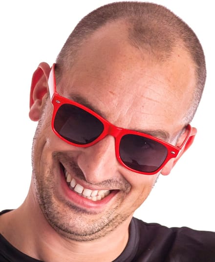 PARTYPRO - Rode blues zonnebril voor volwassenen