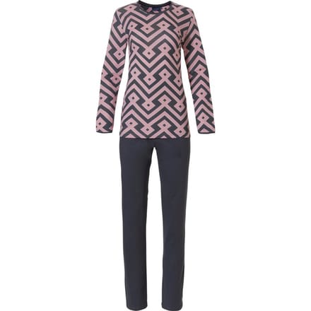 Pastunette  - Maat 48 - Graphic Mauve - Pyjamaset - Roze/Grijs