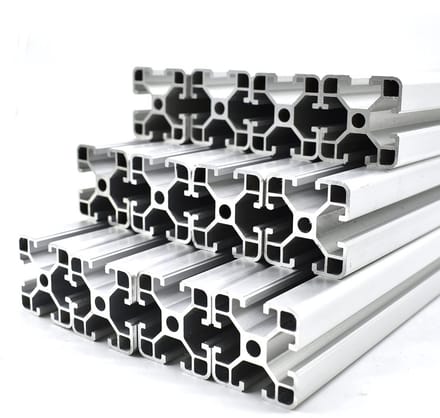12x Aluminium Constructieprofiel 40x40mm (200mm Lang) met 8mm Standaard Profielgroef