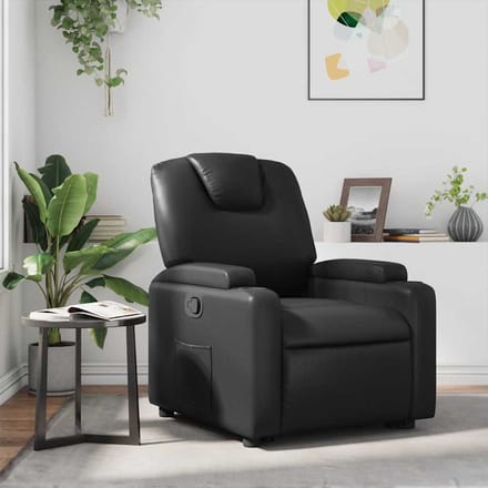 vidaXL - Relaxfauteuil - Zwart - Kunstleer