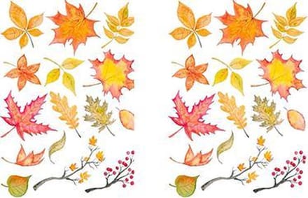 Set van 2 stickervellen Autumn Leafs | Stickers