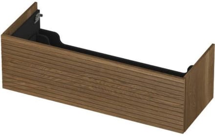 INK - Onderkast 1 Lade Push 2 Open Horizontaal Gefreesd Bestaande Uit - 1200x450x376 Mm - Massief Eiken Aqua